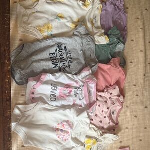 12 piece Assorted Baby Onesies Set